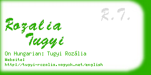 rozalia tugyi business card