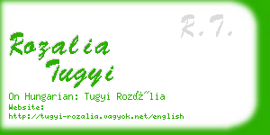 rozalia tugyi business card